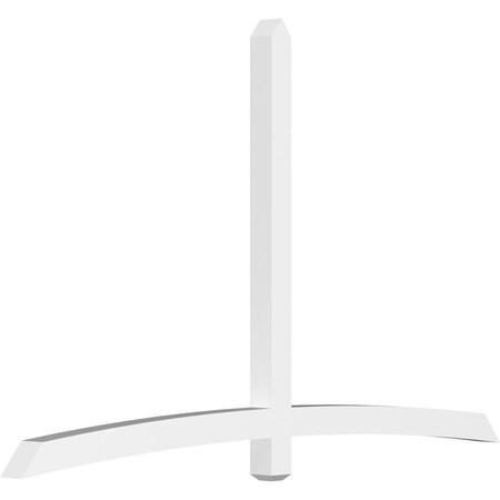 Ekena Millwork Bellingham Architectural Grade PVC Gable Bracket, 96"W x 60"H x 4"D x 4"F, 15/12 Pitch GBP096X60X0404BEL00